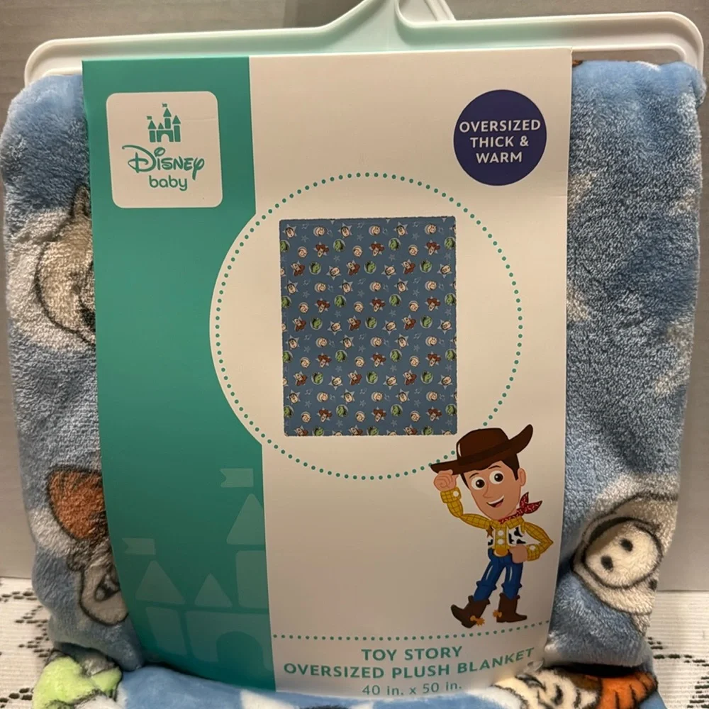 Disney Baby Toy Story Infant Toddler Oversized Plush Blanket Woody Buzz Rex Ham